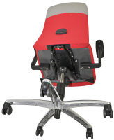 Gebrauchter Bürodrehstuhl / Schreibtischstuhl GIRSBERGER Modell PRONTO Polsterung ROT, Multifunktionale Stuhl