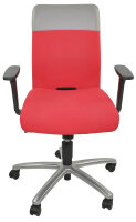 Gebrauchter Bürodrehstuhl / Schreibtischstuhl GIRSBERGER Modell PRONTO Polsterung ROT, Multifunktionale Stuhl