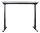 Neuer Steh- /Sitz Tisch PAUL WORKER Elektrisch Höhenverstellbar B160 T80cm Dekorplatte Lichtgrau, Schwarzes Gestell (RE-Rechtecksäulen)
